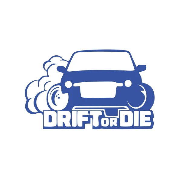 Drift or Die Araba Stickeri 17x17 Cm Mavi ürün görseli 1