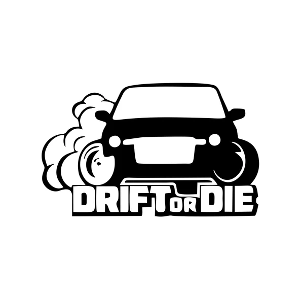 Drift or Die Araba Stickeri 17x17 Cm Siyah ürün görseli 1