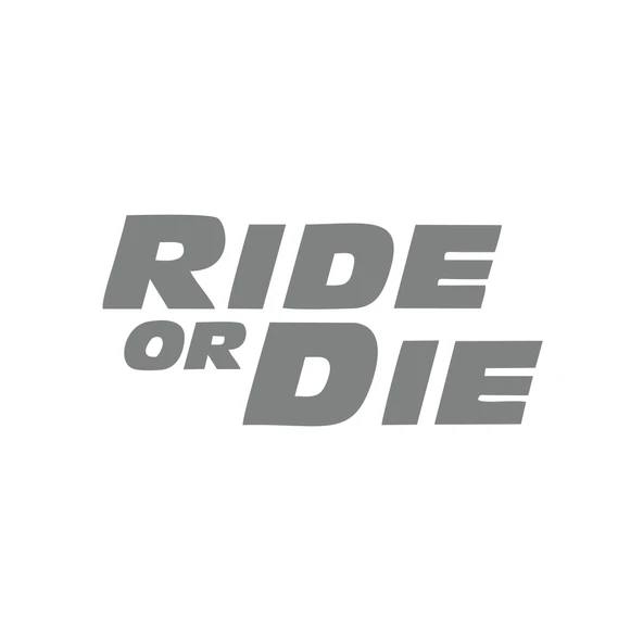 Ride Or Die Araba Stickeri 17x17 Cm Gri ürün görseli 1