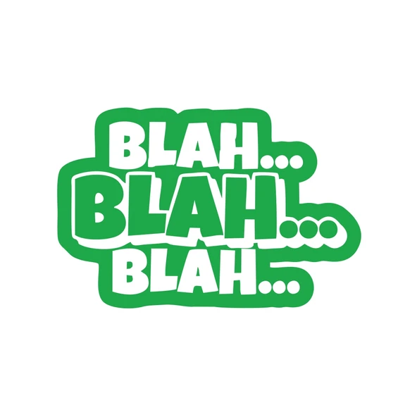 Blah Blah Blah Araba Sticker 17x17 Cm Yeşil ürün görseli 1