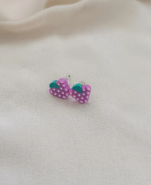 Küpe Çilek Minik Küpe Kadın Genç Kız Bebek küpesi Takı Aksesuar ürün görseli 1