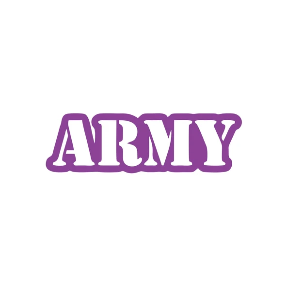 Army Araba Sticker 17x17 Cm Mor ürün görseli 1