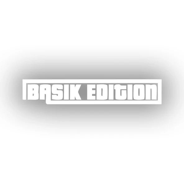 Basık Edition Araba Sticker 17x17 Cm Beyaz ürün görseli 1