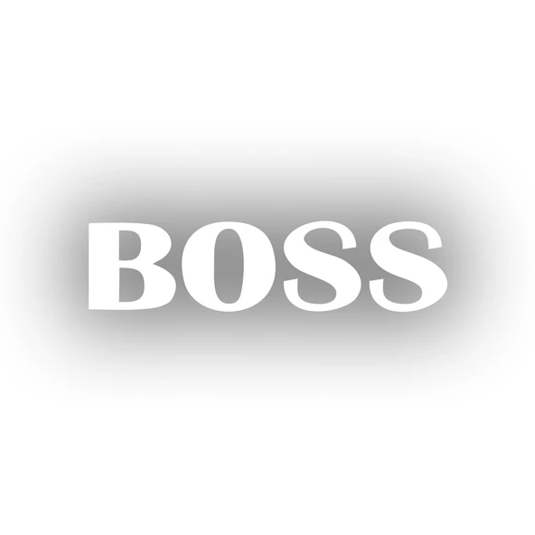 Boss Araba Sticker 17x17 Cm Beyaz ürün görseli 1