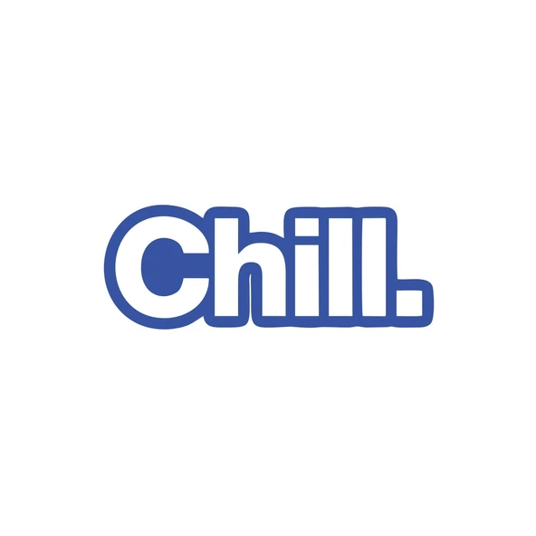 Chill. Araba Sticker 17x17 Cm Mavi ürün görseli 1