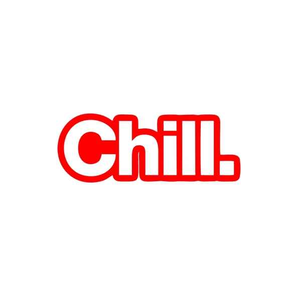 Chill. Araba Sticker 17x17 Cm Kırmızı ürün görseli 1