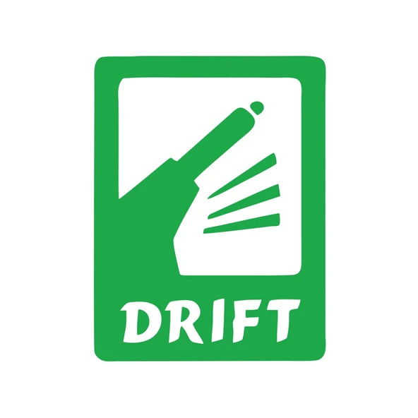 Drift Araba Sticker 17x17 Cm Yeşil ürün görseli 1