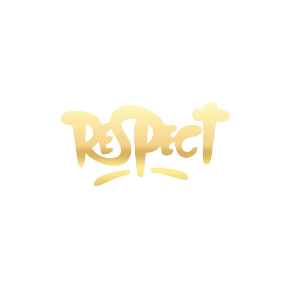 Respect Araba Sticker 17x17 Cm Gold ürün görseli 1