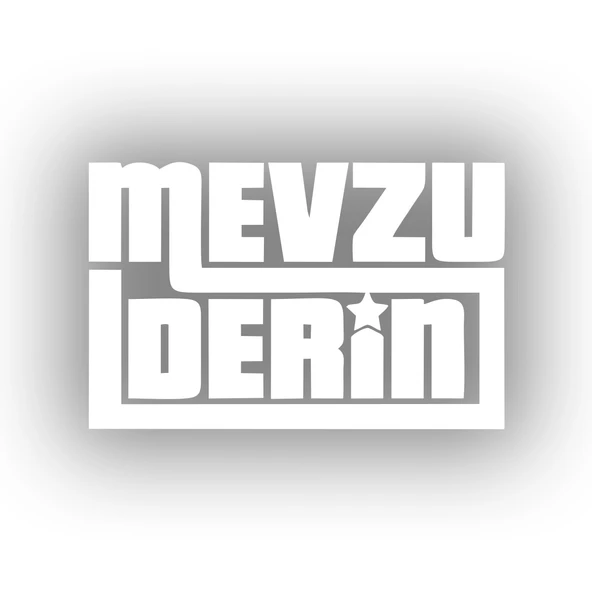 Mevzu Derin Araba Sticker 17x17 Cm Beyaz ürün görseli 1