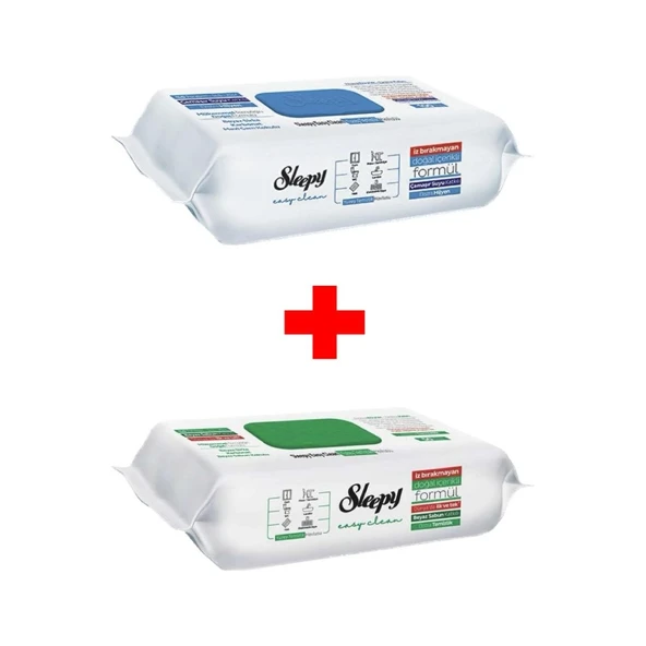 Sleepy Easy Clean Beyaz Sabun Katkılı+Çamaşır Suyu Katkılı 2X100 (200 Yaprak) ürün görseli 1