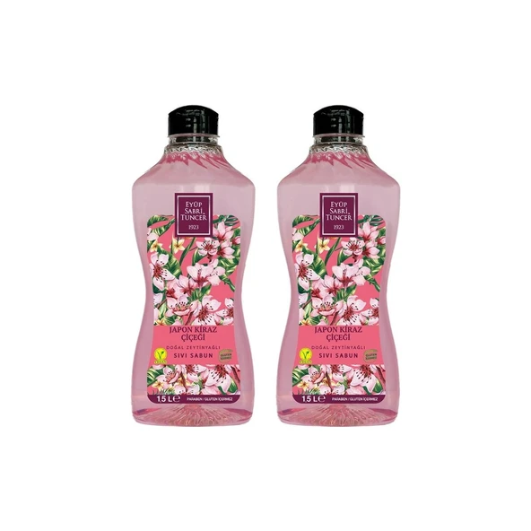 Eyüp Sabri Tuncer  Japon Kiraz Çiçeği Sıvı Sabun 1500 ml 2 Adet ürün görseli 1
