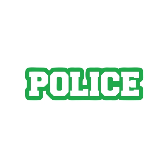 Police Araba Stickeri 17x17 Cm Yeşil ürün görseli 1