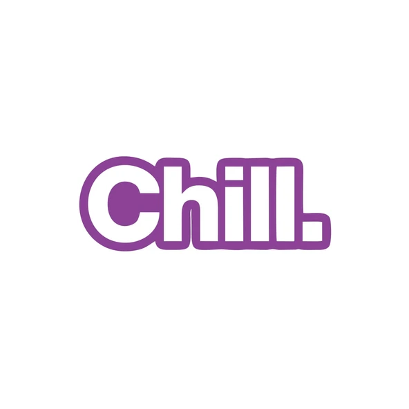 Chill. Araba Sticker 17x17 Cm Mor ürün görseli 1