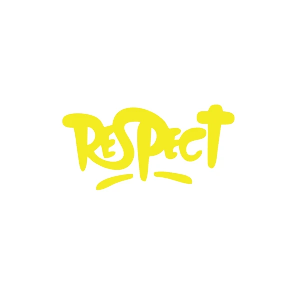 Respect Araba Sticker 17x17 Cm Sarı ürün görseli 1