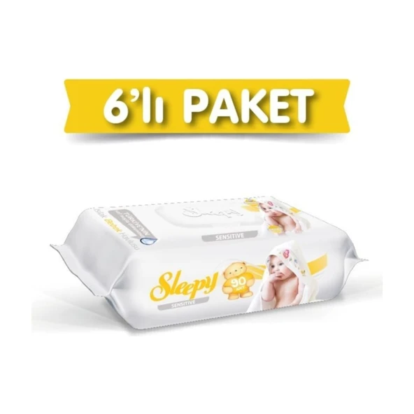 Sleepy Sensitive Islak Havlu 6'lı Paket 540 Yaprak ürün görseli 1