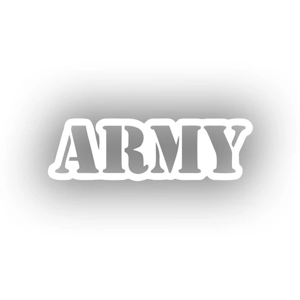 Army Araba Sticker 17x17 Cm Beyaz ürün görseli 1