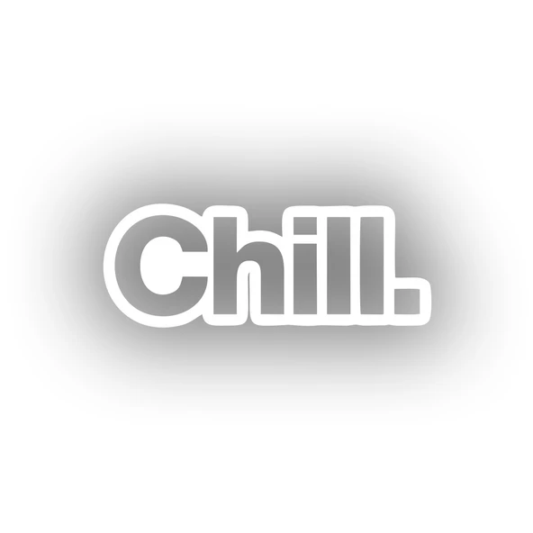 Chill. Araba Sticker 17x17 Cm Beyaz ürün görseli 1