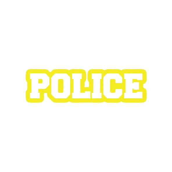 Police Araba Stickeri 17x17 Cm Sarı ürün görseli 1