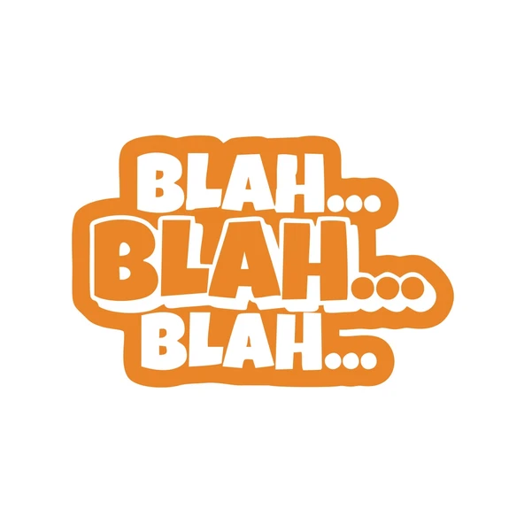 Blah Blah Blah Araba Sticker 17x17 Cm Turuncu ürün görseli 1