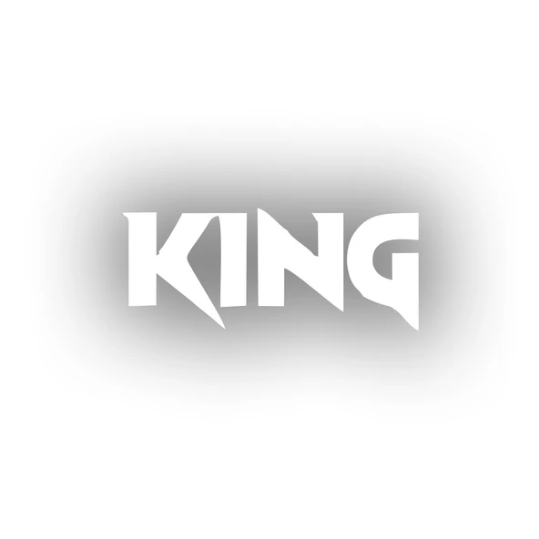 King Araba Sticker 17x17 Cm Beyaz ürün görseli 1