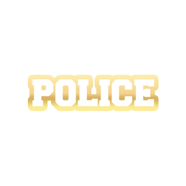 Police Araba Stickeri 17x17 Cm Gold ürün görseli 1