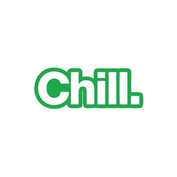 Chill. Araba Sticker 17x17 Cm Yeşil ürün görseli 1