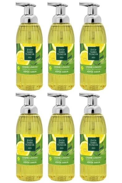 Eyüp Sabri Tuncer Zeytinyağlı Çeşme Limon Köpük Sabun 500ml X 6 Adet ürün görseli 1