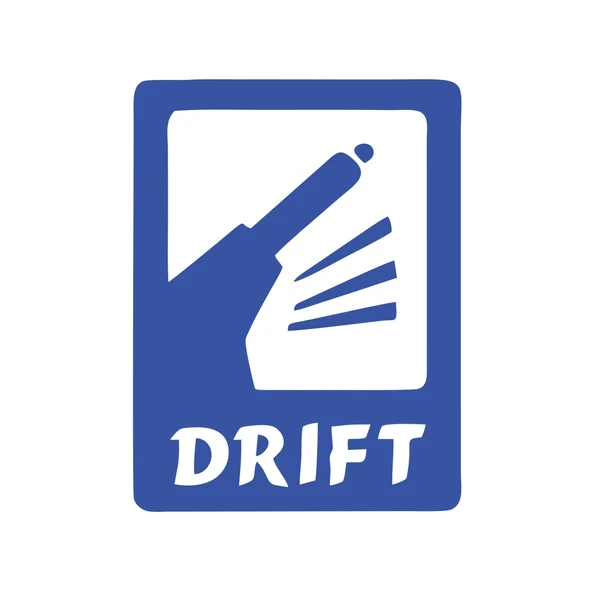 Drift Araba Sticker 17x17 Cm Mavi ürün görseli 1