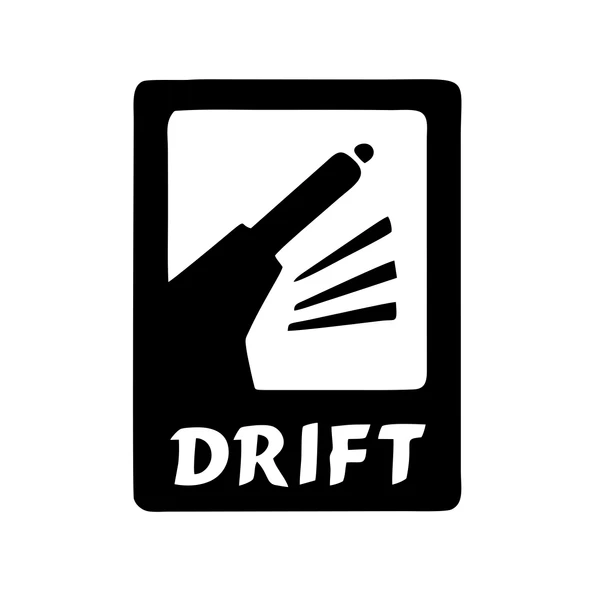Drift Araba Sticker 17x17 Cm Siyah ürün görseli 1