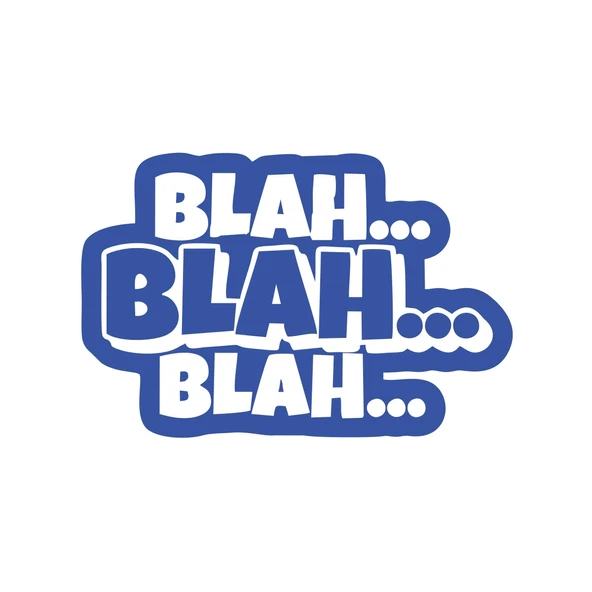 Blah Blah Blah Araba Sticker 17x17 Cm Mavi ürün görseli 1