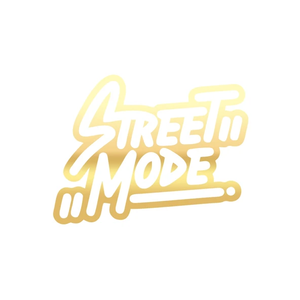 Street Mode Araba Sticker 17x17 Cm Gold ürün görseli 1