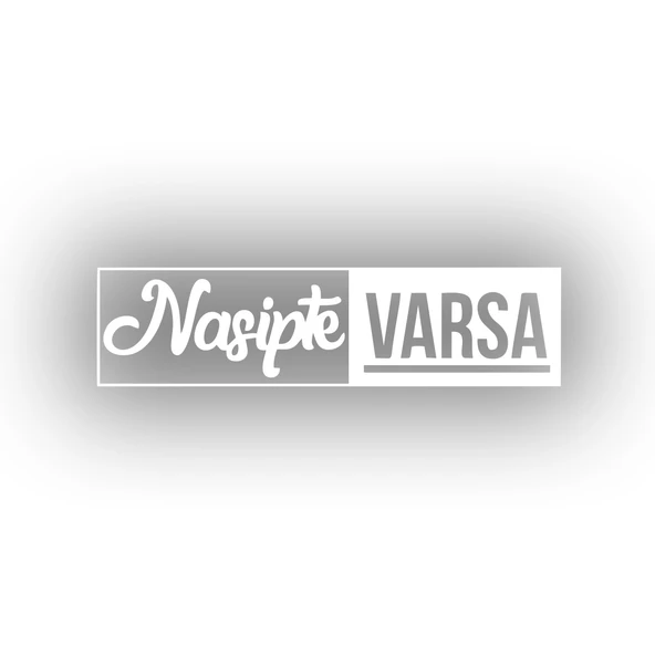 Nasipte Varsa Araba Sticker 17x17 Cm Beyaz ürün görseli 1