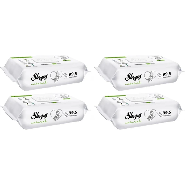Sleepy Islak Havlu Mendil 90 Yaprak Natural Yenidoğan 4 Lü 360 Yaprak ürün görseli 1
