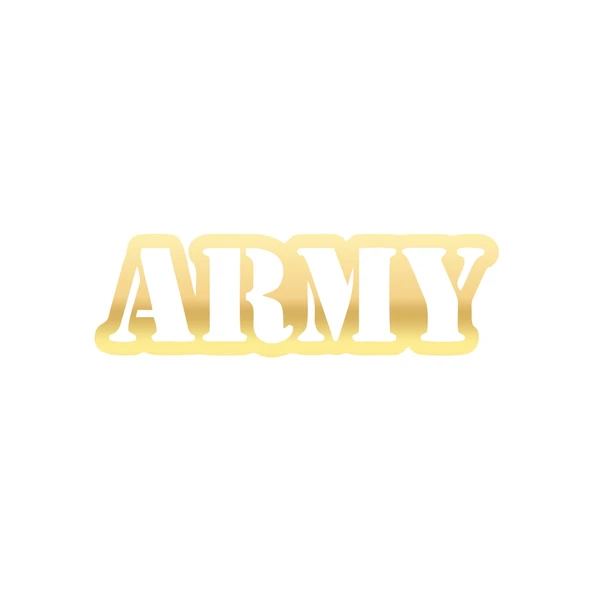 Army Araba Sticker 17x17 Cm Gold ürün görseli 1