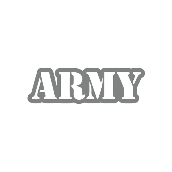 Army Araba Sticker 17x17 Cm Gri ürün görseli 1