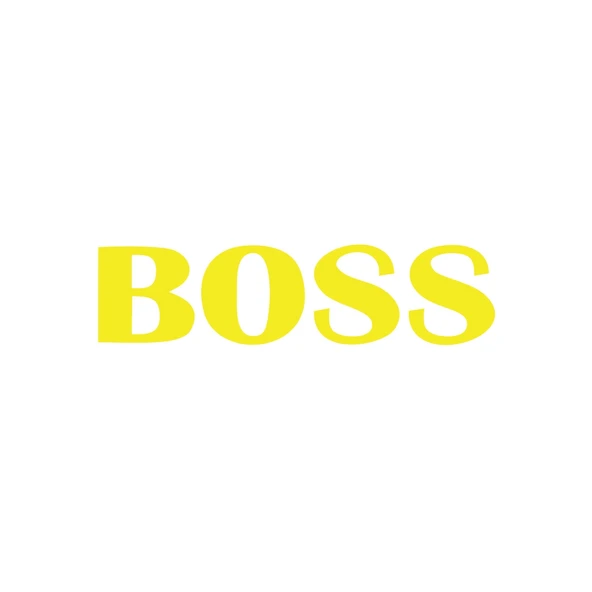 Boss Araba Sticker 17x17 Cm Sarı ürün görseli 1