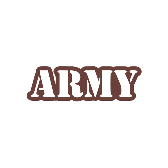 Army Araba Sticker 17x17 Cm Kahverengi ürün görseli 1