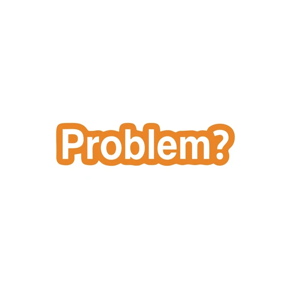 Problem? Araba Sticker 17x17 Cm Turuncu ürün görseli 1