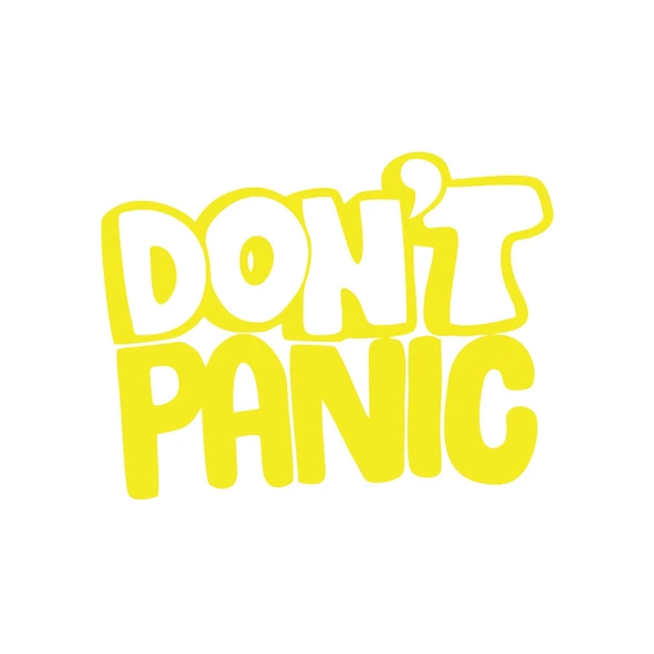 Dont Panic Araba Sticker Araba Sticker 17x17 Cm Sarı ürün görseli 1