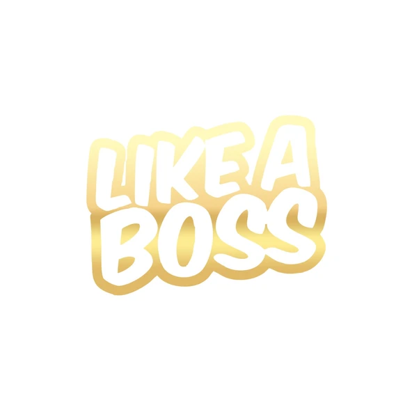 Like a Boss Araba Stickeri 17x17 Cm Gold ürün görseli 1