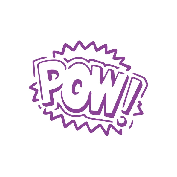 Pow Araba Sticker 17x17 Cm Mor ürün görseli 1