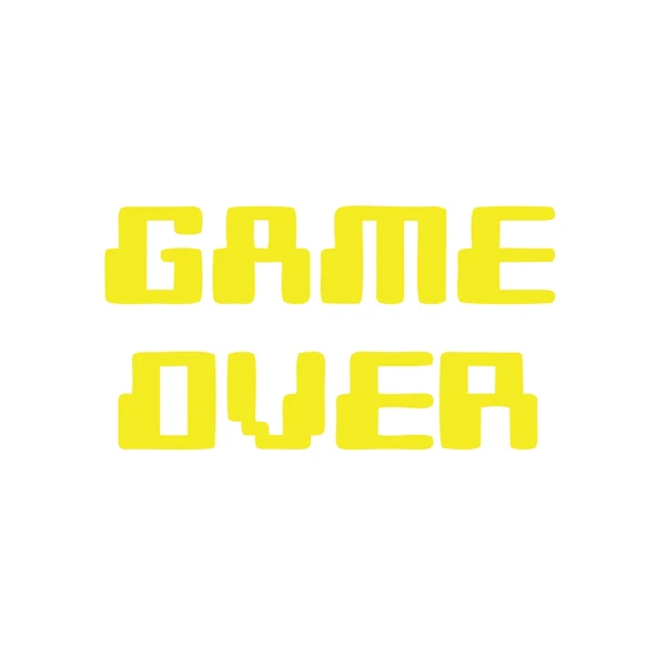 Game Over Araba Sticker 17x17 Cm Sarı ürün görseli 1