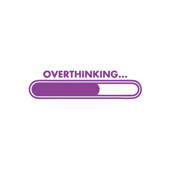 Overthinking… Araba Sticker 17x17 Cm Mor ürün görseli 1