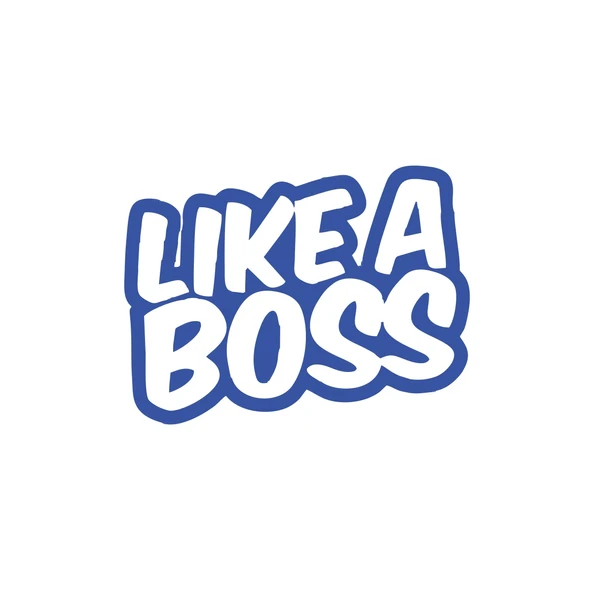Like a Boss Araba Stickeri 17x17 Cm Mavi ürün görseli 1