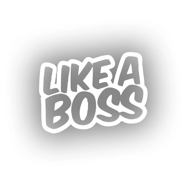 Like a Boss Araba Stickeri 17x17 Cm Beyaz ürün görseli 1