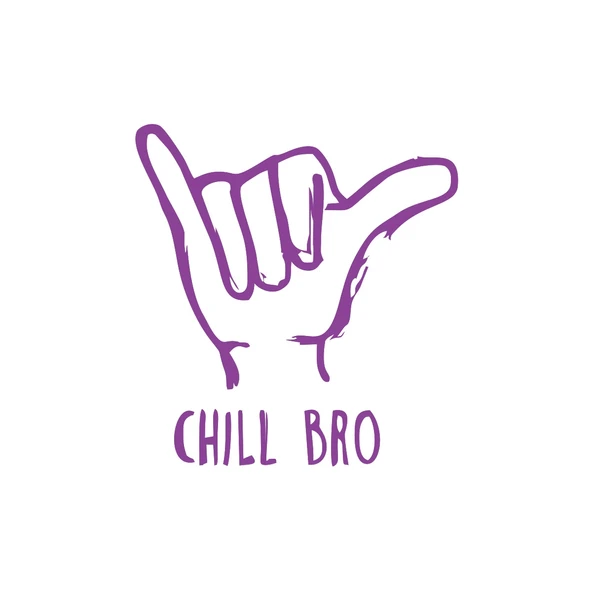 Chill Bro Araba Sticker 17x17 Cm Mor ürün görseli 1