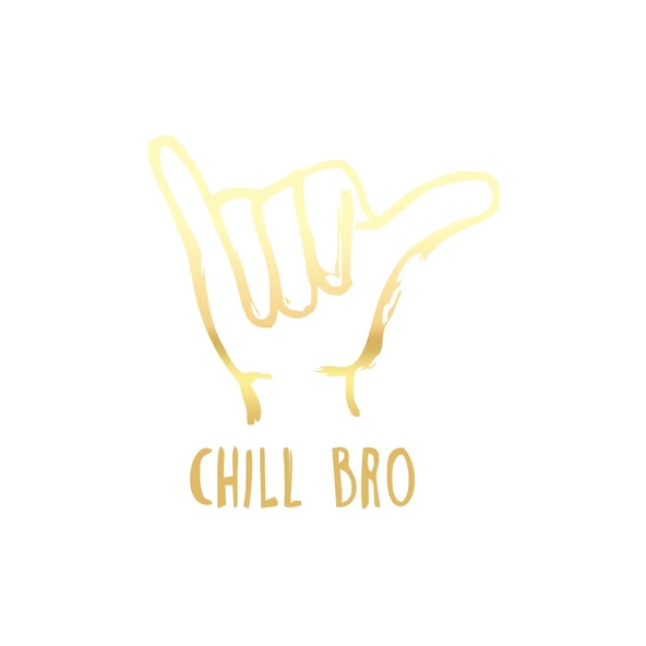 Chill Bro Araba Sticker 17x17 Cm Gold ürün görseli 1