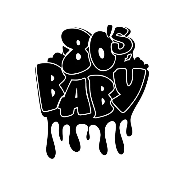 80's Baby Araba Sticker 17x17 Cm Siyah ürün görseli 1