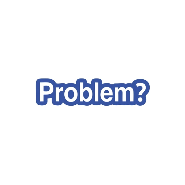 Problem? Araba Sticker 17x17 Cm Mavi ürün görseli 1