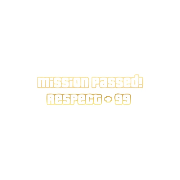 Mission Passed Respect +99 Araba Stickeri 17x17 Cm Gold ürün görseli 1